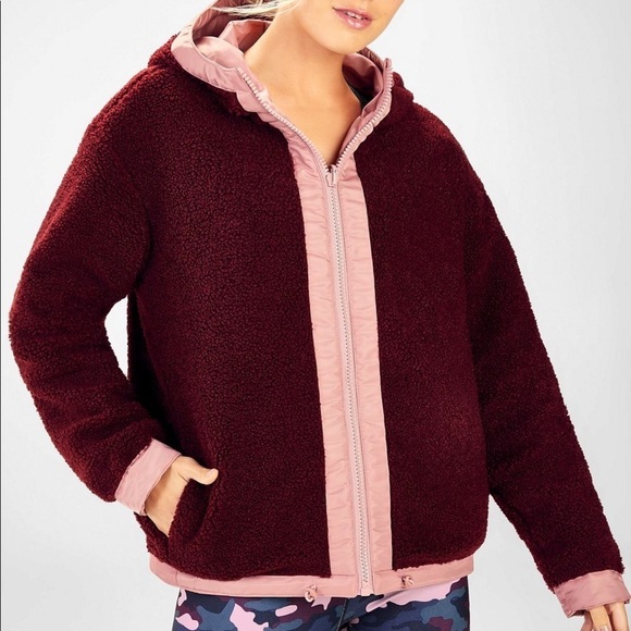 Fabletics reversible Cher Polar Sherpa  jacket - Picture 3 of 16
